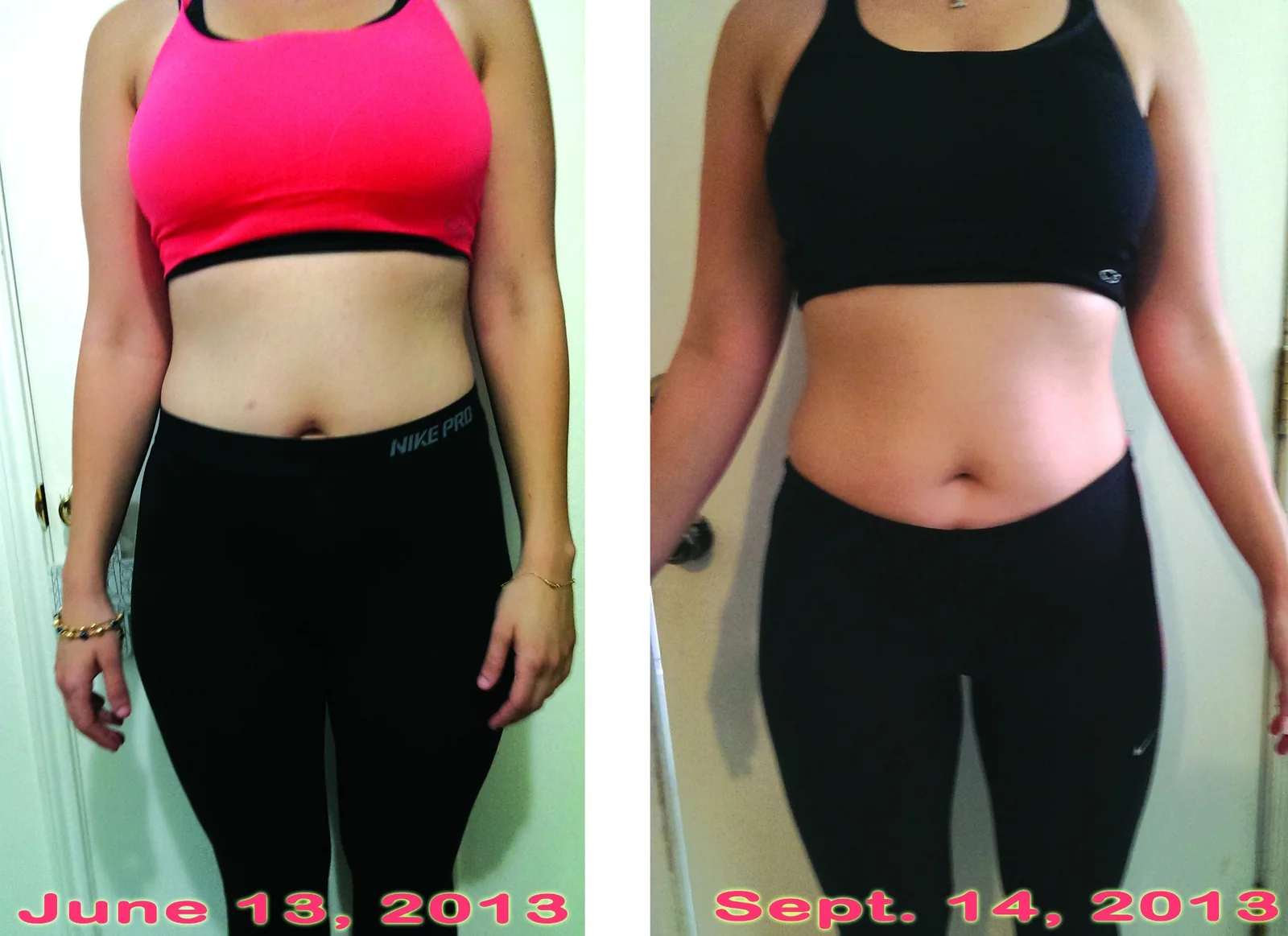 Khano front before and after, June to September 2013