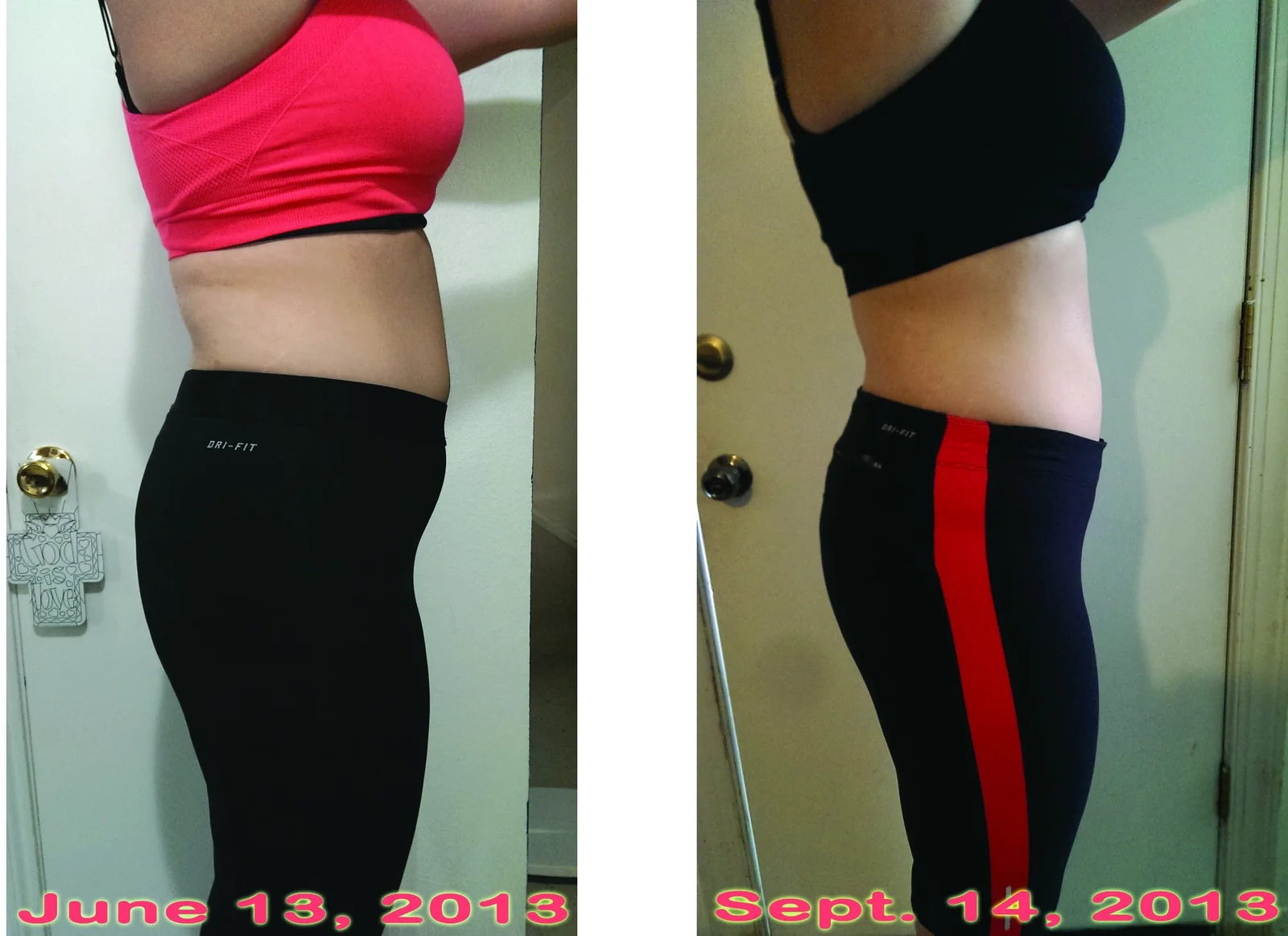 Khano side before and after, June to September 2013