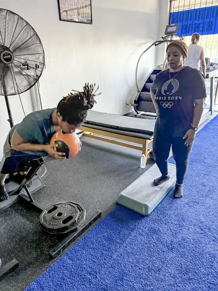 Clients exercising together in the Infinite Fitness studio